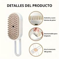 Vista 6 de Combo Anti-Pelos 2x1 🐾 Cepillo de Vapor 3 en 1 + Guante Quita Pelos!