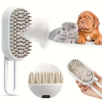 Cepillo Para Mascotas de Vapor 3 en 1