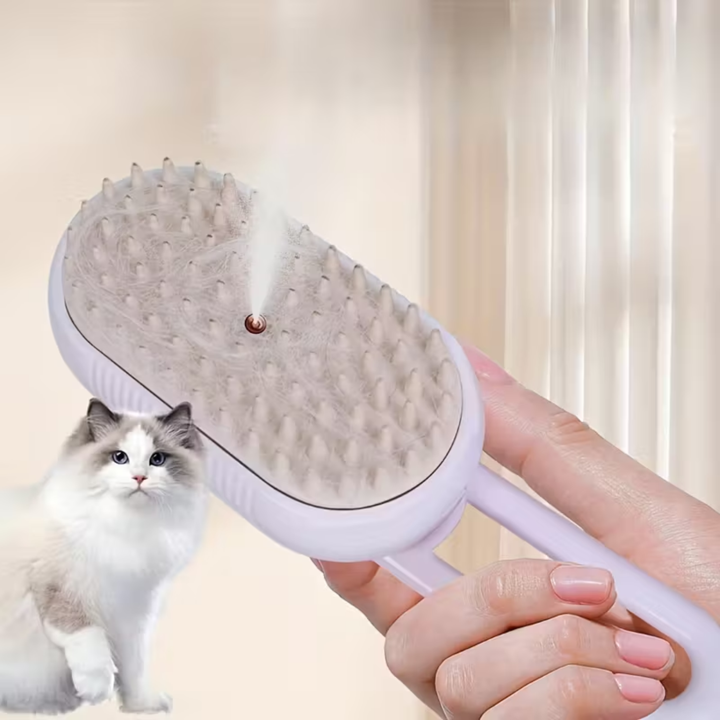 Combo Anti-Pelos 2x1 🐾 Cepillo de Vapor 3 en 1 + Guante Quita Pelos!